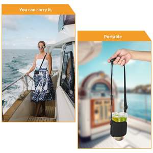 Portavasos Ajustable con Bolsillo y Mosquetón, Portavasos de Neopreno Reutilizable para Bebidas, Ideal para Cruceros Royal Caribbean - Product Image 3