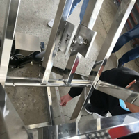 Équipement de morgue SYSJT-01, élévateur à ciseaux portable pour cadavre avec roulettes