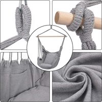 Fauteuil suspendu de camping de haute qualité pour patio, balançoire d'extérieur, chaise suspendue pour chambre à coucher avec 2 coussins