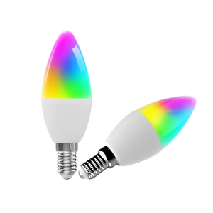Bombilla <span class=keywords><strong>LED</strong></span> Inteligente con Control Remoto por Wifi, Tipo Vela E14, E26/E27, para Decoración del Hogar - Product Image 1