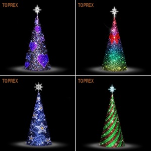 Arbre de Noël LED à pixels géant pour extérieur, éclairage festif commercial, PVC IP65, motif lumineux multicolore pour le Nouvel An - Product Image 2