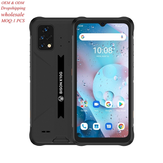 UMIDIGI BISON X10G Rugged Phone 4GB+32GB Waterproof Rugged Cell Phone Unlocked 6.53 Inch Android 11 4G Dual SIM