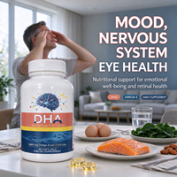 Gélules molles DHA OEM 830mg Oméga 3 avec EPA pour la fonction cognitive du cerveau et le soutien du système nerveux, saveur fraise