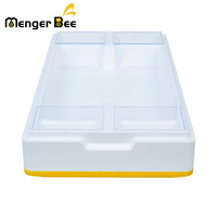 Nueva Caja de Cría de Abejas Reina MengerBee Langstroth Aislada Blanca con Alimentador Superior de Poliestireno Expandido (EPS) y Partición de Espuma de PVC