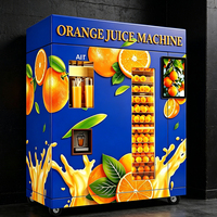 Machine à jus d'orange frais automatique de qualité commerciale avec double fenêtre, scellage intelligent des gobelets, écran tactile et prise en charge SDK multiple