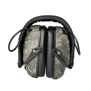 Pelindung telinga elektronik, headphone dengan pengurang kebisingan 25dB untuk berburu