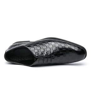 Zapatos de Vestir Formales de Cuero para Hombre, Estilo Italiano, de Lujo, Oxford Sin Cordones, Hechos a Mano, con Patrón de Camuflaje Bordado, para Otoño - Product Image 2