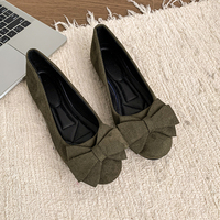 Ballerines légères à semelle souple grande taille printemps-automne pour femme, antidérapantes, avec nœud, à enfiler, tendance mode