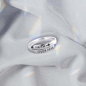 Rainbowking s925 argent sterling croix noir <span class=keywords><strong>anglais</strong></span> bague femme puissance <span class=keywords><strong>de</strong></span> foi bague simple mode bijoux fins bague - Product Image 6