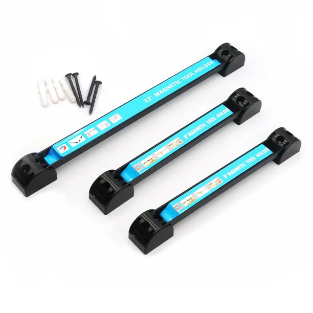 2025 Custom Blue 18'' Heavy Duty Magnetic Knife Holder Practical Durable Wall Mount Ferrite Magnet Tool Storage