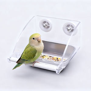 <span class=keywords><strong>2025</strong></span> Yeni Stil Evcil Hayvan Malzemeleri Akrilik Şeffaf Paslanmaz Çelik Papağan Yemliği Papağanlar ve Evcil Kuşlar için - Product Image 1