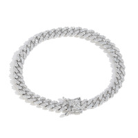 Venta Directa de Fábrica, Accesorios Populares de Hip-hop y Rap, Brazalete Cubano Fino de Latón con Incrustaciones de Circonio de 6 mm