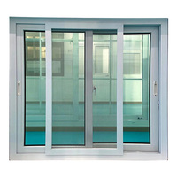 Ventanas Corredizas de PVC de Doble Panel NUOXIN, Ventana Corrediza de Vinilo UPVC con Rejilla y Malla Antimosquitos