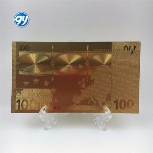 Regalos de Patriotismo Europeo, Billete de 100 <span class=keywords><strong>Euros</strong></span> en Papel de Oro 999 para Decoración de Oficina - Product Image 2