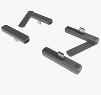 Nuevo Adaptador USB-C de 240W con Soporte Plegable Invisible, Convertidor de Macho a Hembra para Viajes, Oficina, Auto, Juegos