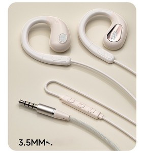 Auriculares con cable de 3,5 mm y auriculares con cable tipo C, diseño de clip para la oreja, ajuste cómodo, auriculares estéreo con micrófono incorporado para teléfonos - Product Image 6