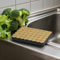 Éponge rectangulaire légère avec tampon à récurer anti-rayures pour le nettoyage du verre et de la porcelaine