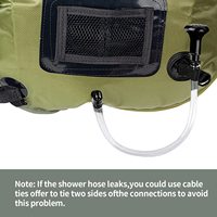 Sacs de douche solaires portables pour le camping, 5 gallons/20L, sac de douche solaire chauffant pour le camping
