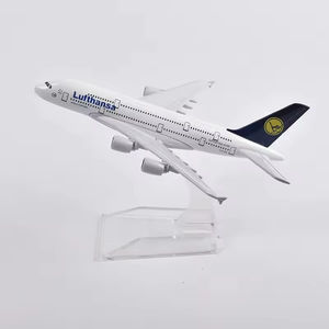 Modelo de Avión de Aleación Fundida a Presión de <span class=keywords><strong>Lufthansa</strong></span> Airlines Airbus A380 a Escala 1/500 de 14 cm con Soporte, Suministro de Fábrica - Product Image 3