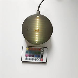 3D Led Lamp Base Luminous Night Light USB Remote Control 16 Colors <strong>Change</strong> Fixture Replacement <strong>Table</strong> Lamp Bases - Product Image 4