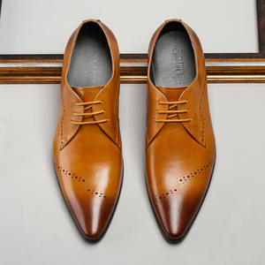 Zapatos de Hombre para Otoño 2025, Nuevos Zapatos de Vestir Formales de Cuero Genuino, Zapatos de Novio para Boda, Estilo Británico, Suela Suave, con Cordones, Tipo Derby - Product Image 2
