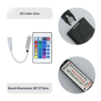 Controlador de Tira LED RGB de 3 Canales y 6A, Control Remoto IR de 24 Teclas, Regulador de Intensidad Continuo, Receptor Inalámbrico que Cambia de Color para Cinta LED