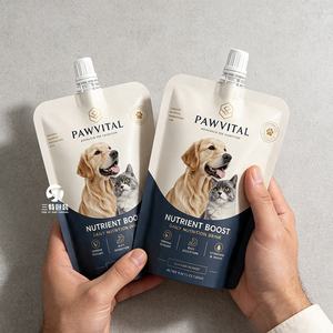 Sachet Doypack personnalisé 85g/100g avec bec verseur et fermeture éclair, stérilisable, pour bouillon de bœuf pour animaux, aliments humides pour chats et chiens, qualité alimentaire - Product Image 6