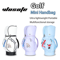 Sac d'accessoires de golf en cuir PU de qualité supérieure, broderie, imperméable, couleur personnalisée, pochette pour objets de valeur de golf, organisateur à fermeture éclair, direct