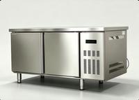Réfrigérateur commercial sous comptoir en acier inoxydable avec plan de travail, congélateur, réfrigérateur de préparation de cuisine, sans givre, numérique