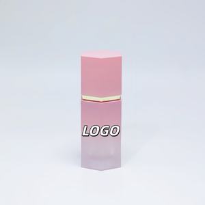 ลิปกลอสทรงหกเหลี่ยมหลอดบลัชออนขนาด7มล. สีชมพูหลอดลิปกลอสพลาสติกเปล่าบรรจุภัณฑ์แบบกำหนดเอง - Product Image 1
