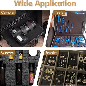 Đen Polyurethane bọt chèn cho các trường hợ<span class=keywords><strong>p</strong></span>, cuttable đóng gói đệm cho hộ<span class=keywords><strong>p</strong></span> công cụ, máy ảnh, hàng thủ công và lưu trữ - Product Image 2