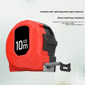 Ruban à mesurer télescopique en acier inoxydable de construction 5m outil de système de mesure métrique haute définition à retour automatique - Product Image 2