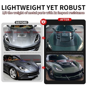 Nueva llegada: Cubierta de motor de fibra de carbono seca estilo CSS para Chevrolet Corvette C7 - Product Image 2