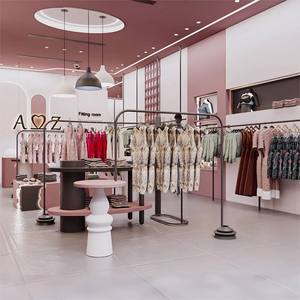 Diseño de Tienda de Ropa Moderna para Mujeres |   Interior de Boutique de Lujo Rosa |   Muebles Personalizados para Minoristas |   Diseño de Interiores para Tiendas de Moda - Product Image 3
