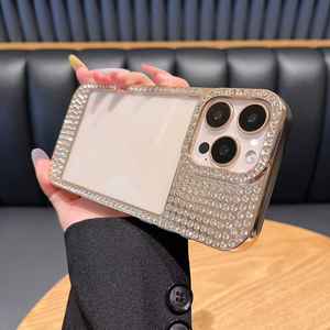 Funda con marco con incrustaciones de diamantes para Apple 17 Pro, funda protectora a prueba de golpes con diamantes de imitación electrochapados para iPhone 14, 15 y 16 - Product Image 5