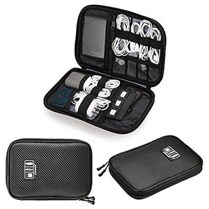 Portable <b>Waterproof</b> Travel Cable Organizer Pouch Canvas <b>Zipper</b> Closure Free Sample Electronics Accessories Carry Storage - Product Image 3