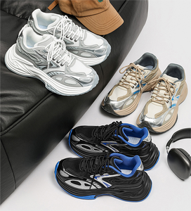 รองเท้าผ้าใบแฟชั่นทรงหนาสไตล์เรโทรสำหรับผู้ชาย ผลิตจากผ้าตาข่าย เหมาะสำหรับฤดูใบไม้ผลิ/ฤดูใบไม้ร่วง/ฤดูหนาว ผลิตในฝูเจี้ยน ประเทศจีน - Product Image 6