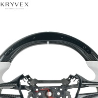 Volant de course personnalisé en cuir et fibre de carbone Kryvex pour Civic 2007-2021 8ème génération - Ajustement parfait