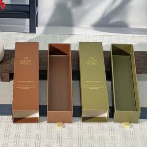 Custom Sandalwood Comb Cosmetic Packaging Box Air <b>Cushion</b> Liner Drawer Design Long Handle <b>Rectangular</b> Shape Logo 2mm UV Coating - Product Image 3