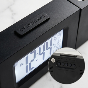 Réveil avec projection de l'heure et thermomètre, projecteur de plafond numérique LCD, mise au point réglable pour la maison et le bureau - Product Image 5