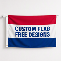 Drapeau de club de football personnalisé 3x5FT en polyester, imprimé numériquement pour événements promotionnels et usage commercial en extérieur