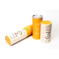 Cylindre recyclable Kraft papier peut pour Snack Pet alimentaire Nutrition suppléments emballage Kraft papier Tube pour collagène