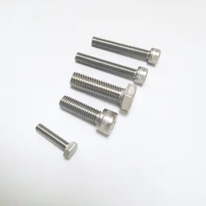 Chaude fixations m4 m 5 m6 m8 boulon à tête plate à six pans creux vis/boulon c/w écrou et rondelle din 7991/933 304 316 2507 F91 f55 310S