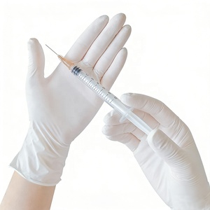 Guantes <span class=keywords><strong>de</strong></span> Nitrilo Impermeables con Puntas <span class=keywords><strong>de</strong></span> Dedos Texturizadas, <span class=keywords><strong>Examen</strong></span> Médico, Guantes <span class=keywords><strong>de</strong></span> Nitrilo Blancos Desechables <span class=keywords><strong>de</strong></span> 3 mm Sin Polvo para Hospital - Product Image 1