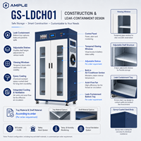 Gabinete de Carga y Almacenamiento de Baterías de Litio a Temperatura Constante, de Acero, con Doble Puerta, 30 Tomas de Corriente y 6 Puertos USB, para Laboratorio y Fábrica, B2B