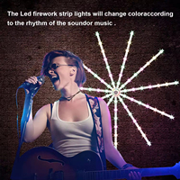Bande lumineuse LED intelligente Tuya WIFI RGB, design feu d'artifice, pour jardin et fête, avec télécommande APP-IR, son musical coloré et haute qualité