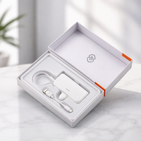 Boîte à couvercle et base en carton biodégradable et recyclable pour e-commerce, cadeaux, électronique, avec marquage couleur, portable et pailletée