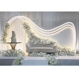 Nuovo Design Moderno e Lussuoso Set di Supporti per Fondale Nuziale Gigante in PVC 3D con <span class=keywords><strong>Arco</strong></span> Curvo per Decorazione Palcoscenico - Product Image 2