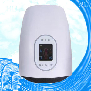 Hand Massager With Lcd Screen Airbag Heating <b>Timer</b> For Joint Pain Relief And Palm Therapy White Rechargeable - Product Image 1