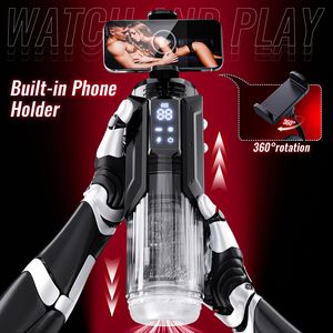 Copa de Masturbación Masculina Automática con Succión, Empuje y Rotación, Sincronización con IA, Impermeable, Sensual, con Soporte para Teléfono Móvil - Product Image 2